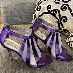 Purple see through heels